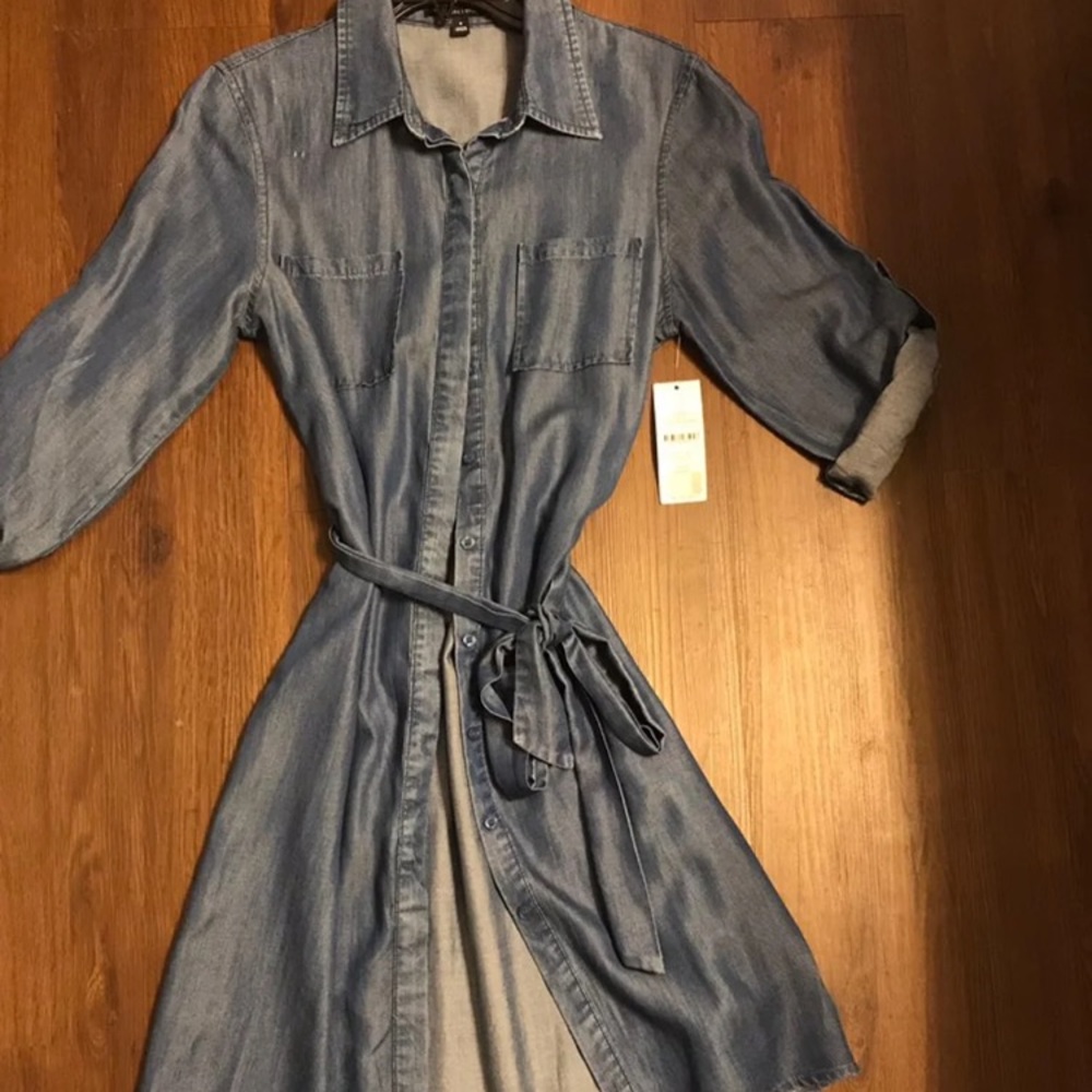 High-Low Denim Dress